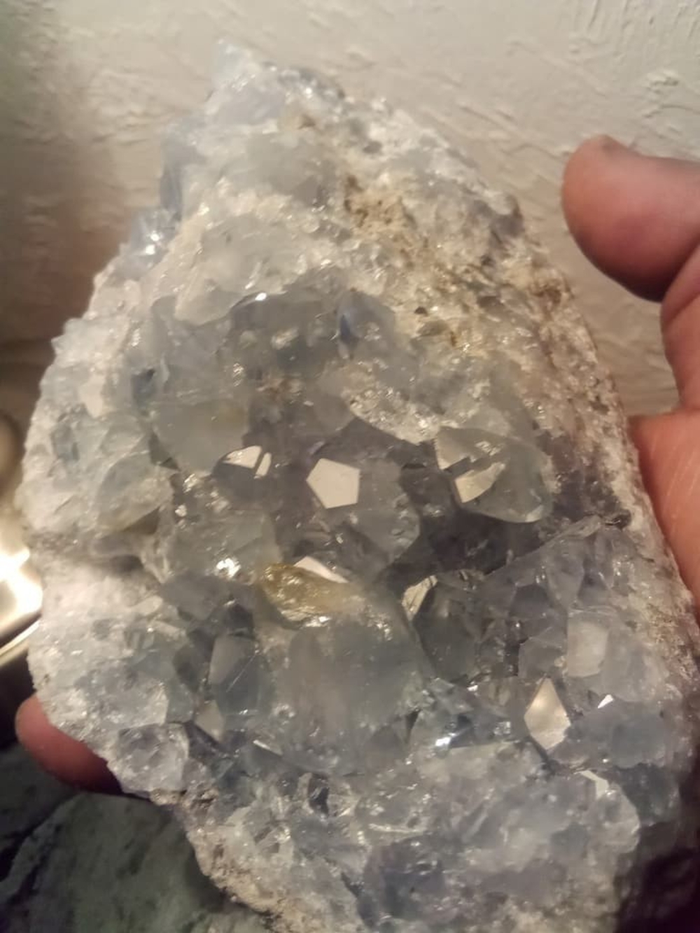 Natural Blue Celestite Crystal Cluster 1612g - Picture 4 of 8